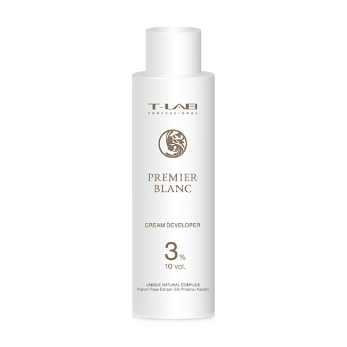 Крем-проявник для фарбування волосся T-LAB Professional Premier Blanc 3% (10 Vol), 150 мл